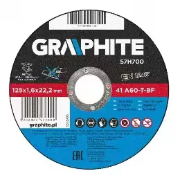 DISC TAIERE PENTRU METAL 125x1.6x22.2MM (57H700)
