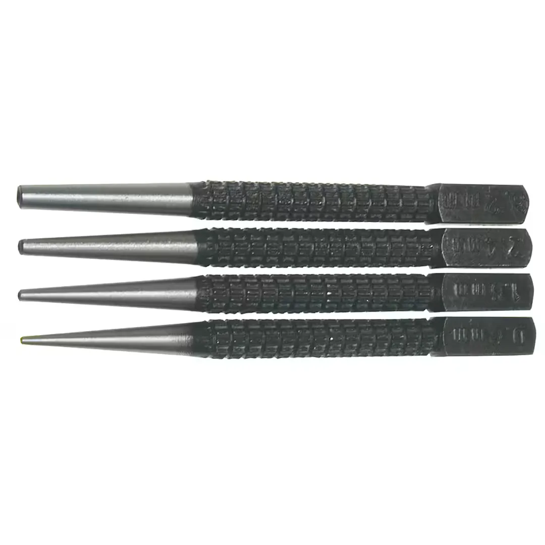 Set 4 punctatoare pentru cuie Ø0,8-3,2mm din oțel TOPEX 03A440