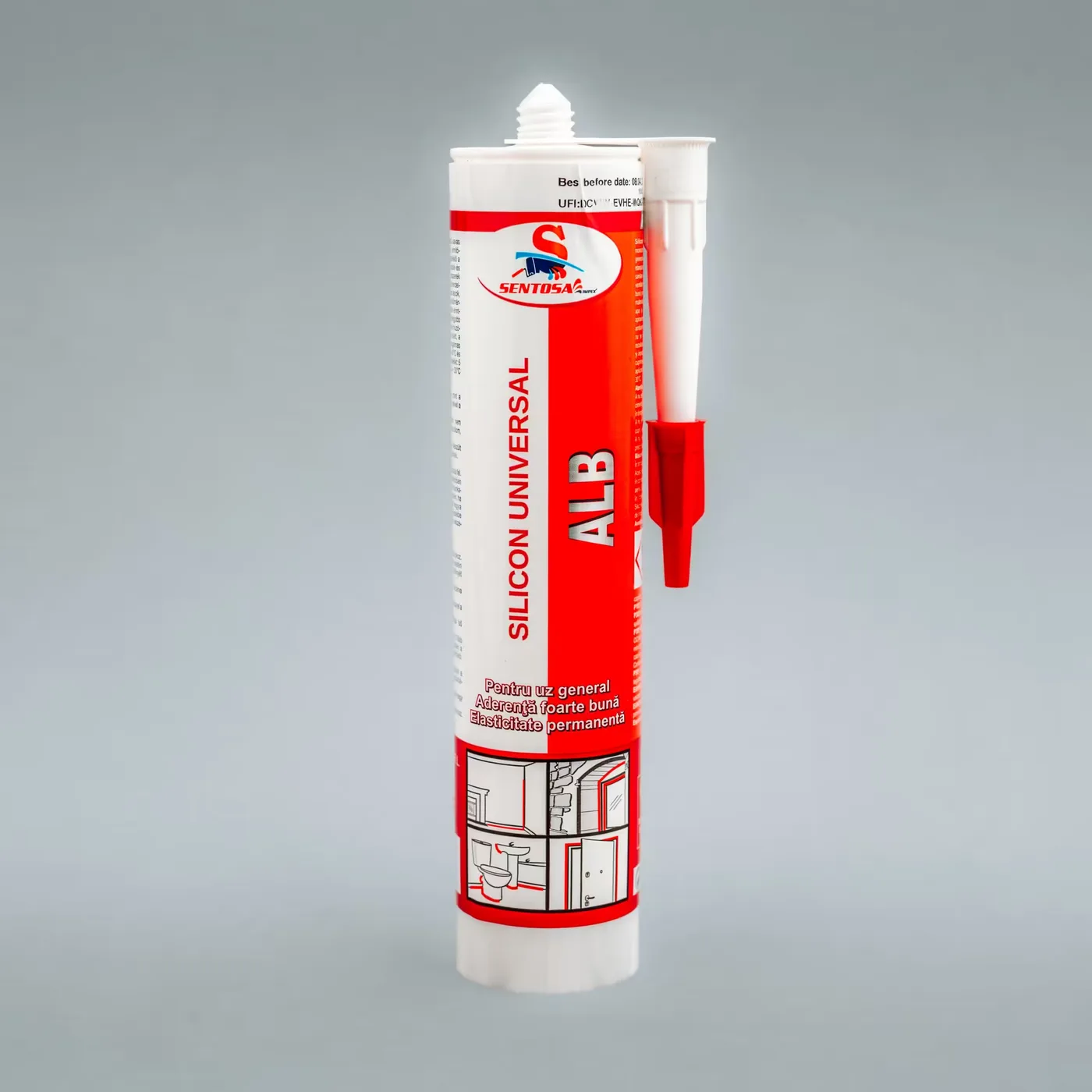 SILICON SANITAR ALB SENTOSA 280ML